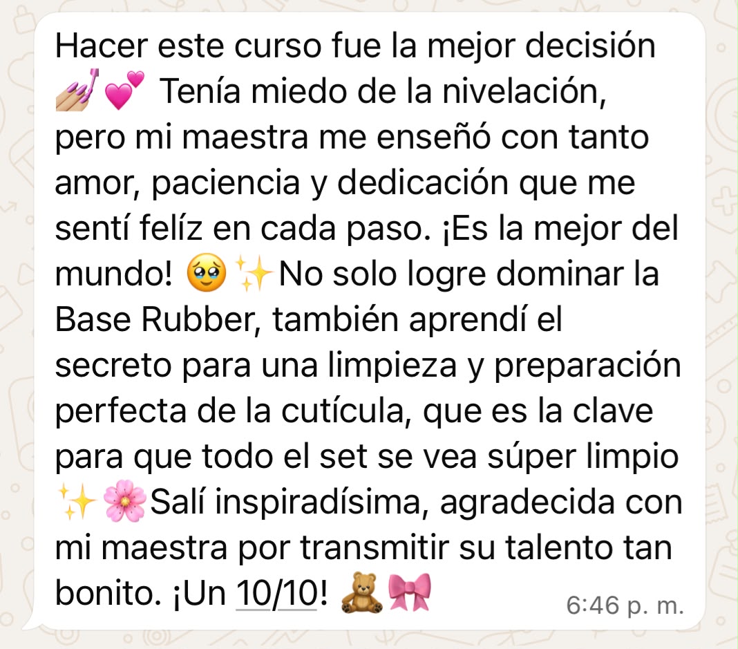 Testimonio de Kirbeth Hernández sobre el curso de Manicura Rusa